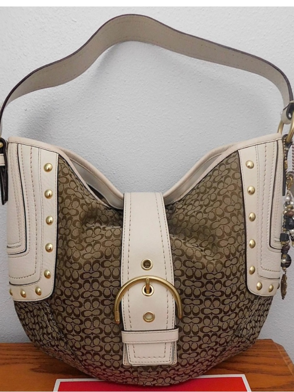 VTG Coach Canvas and Leather Hobo Bag F11533